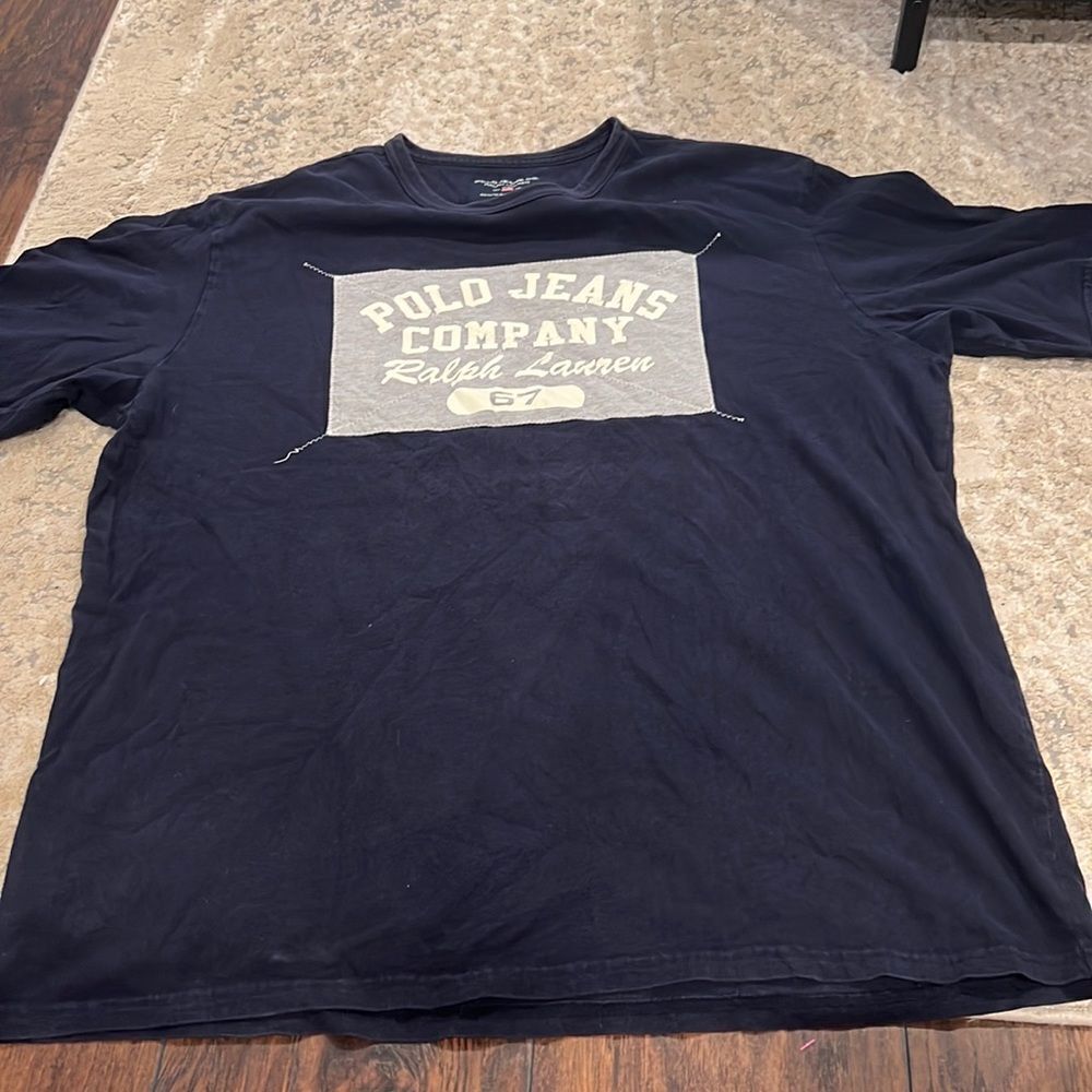 Go Take Polo Jeans Co Blue Front
Graphic T Shirt 100% Cotton Size L Short‎